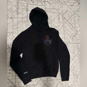 Adidas Peace Sign Sweatshirt Hoodie Black Originals Size S